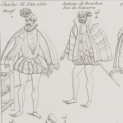 Charles IX et sa cour  (Malliot, Recherches sur les costumes…, t. 3)