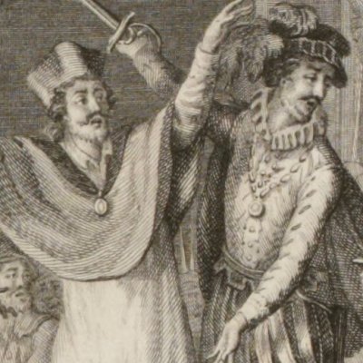 Le cardinal de Lorraine appelle au massacre de la Saint-Barthélémy (Charles IX, éd. 1790, acte IV) - Borel