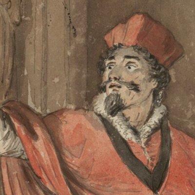 Saint Prix dans le rôle du cardinal de Lorraine bénissant les assassins de la Saint-Barthélemy - Boizot
