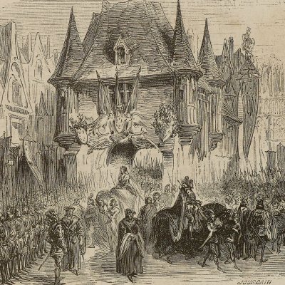 Entrée de Charles VII. Paris, de Paul Meurice (L'Illustration : journal universel, 4 août 1855) - Worms