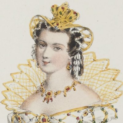Mlle Perrier dans le rôle de Marguerite (Dumas, La Reine Margot) - Lacauchie