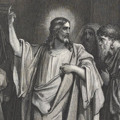 Jésus dans la synagogue (La Sainte Bible, Mame, 1866) - G. Doré