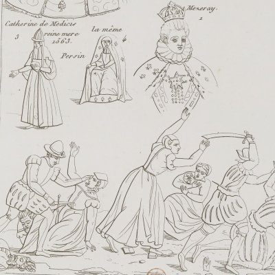 Fragment du Massacre de Vassi l'An 1562 (Malliot, Recherches sur les costumes…, t3 pl90)