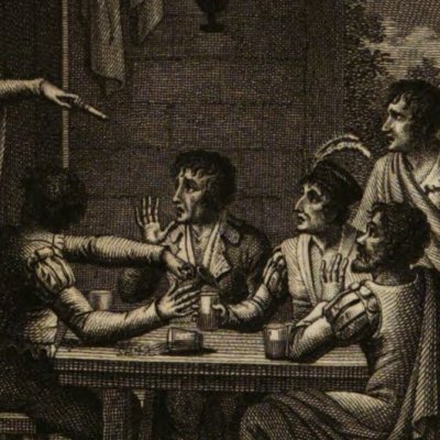 Edmond se fait passer pour le roi auprès de bûcherons (Anna Grenwil, t2, Lemarchand, 1800) - Bovinet d'après Challiou
