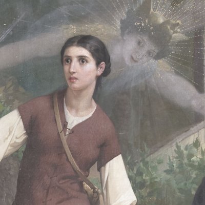 Jeanne d'Arc ayant la vision de l'archange Michel (La Vie de Jeanne d'Arc) - Lenepveu