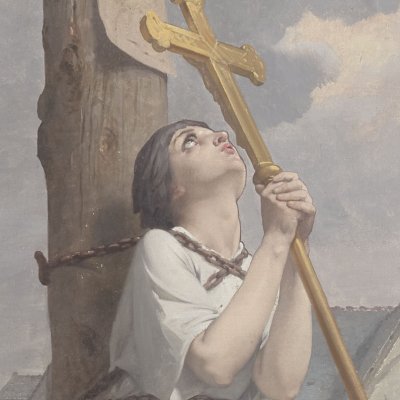 Jeanne d'Arc sur le bûcher (La Vie de Jeanne d'Arc) - Lenepveu
