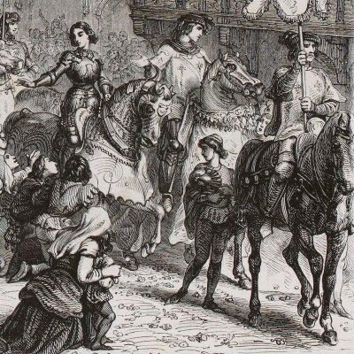 Entrée de Jeanne d'Arc à Orléans (Lahure, Histoire populaire de la France, t2, p. 11)