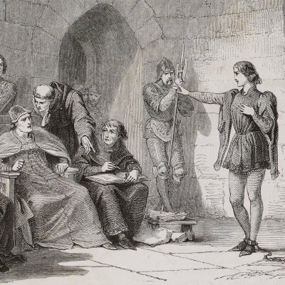Procès de Jeanne d'Arc (Lahure, Histoire populaire de la France, t2, p. 16)