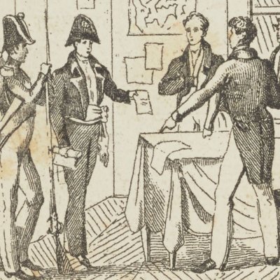 Courageuse résistance des journalistes (Jeu des Héros des mémorables journées de juillet 1830)