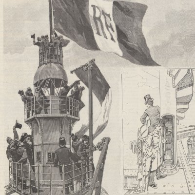 Inauguration of the Eiffel Tower on March 31, 1889 (Le Monde illustré, April 13, 1889).