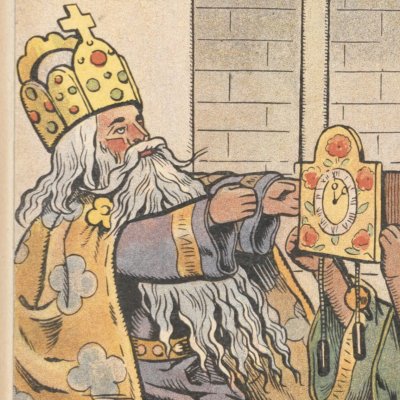 Charlemagne receives a clock from Haroun-al-Raschid (Montorgueil, Let's play history!) - Job