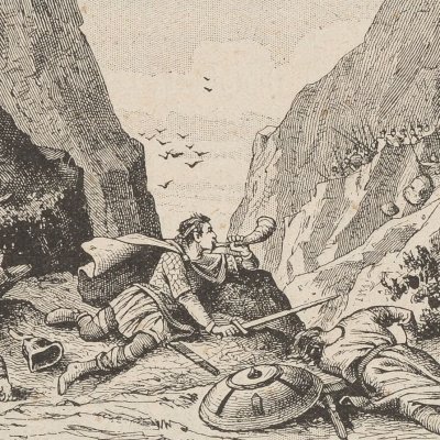 Mort de Roland à Roncevaux (Augé, Histoire de France en images)