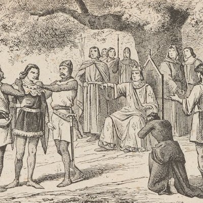 Saint Louis rendant la justice à Vincennes (Augé, Histoire de France en images)