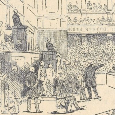 Gambetta désigne Thiers comme le libérateur du territoire (Aulard et Debidour, 1902)