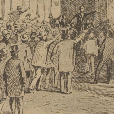 Lamartine à l'Hôtel de Ville (Aulard, Histoire de France. Cours moyen, 1895)