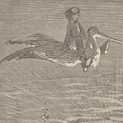 The stork brings Rodolphe back to Cologne (Daudet, Les Cigognes) - Jundt