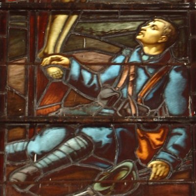 Vitrail en souvenir des défunts de la famille Willerval (Église Saint-Amand de Noyelles-sous-Lens)