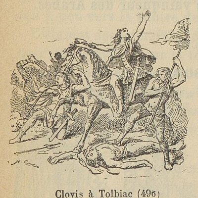 Clovis à Tolbiac, 496 (Plomion, Histoire de France, cours préparatoire)