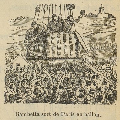 Gambetta sort de Paris en ballon (Plomion, Histoire de France, cours préparatoire)
