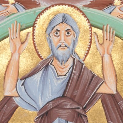 Saint Matthieu inspiré par les prophètes (Évangéliaire d'Othon III, BSB Clm 4453, F25v)