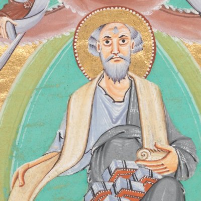 Saint Marc inspiré par les prophètes (Évangéliaire d'Othon III, BSB Clm 4453, F94v)