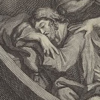 On réveille le Christ dans la tempête (Figures de la Bible, 1728) - Pool d'après Picart