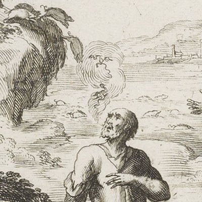 Dieu chasse les démons hors les possédés (Vie et Miracles de Jésus Christ, Paris, Jollain, n°19)