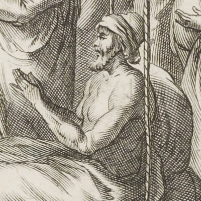 Dieu guérit le paralytique (Vie et Miracles de Jésus Christ, Paris, Jollain, n°26)