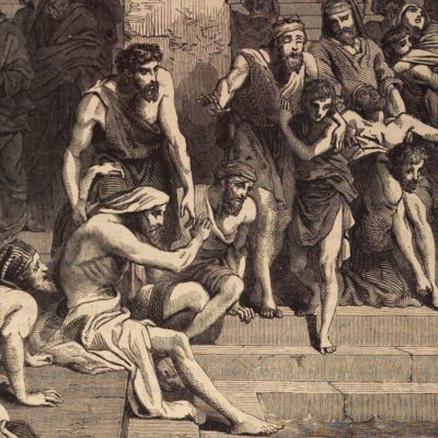 Le paralytique de la piscine de Bethesda (Illustrirte Pracht-Bibel, 1862) - Otto Delitsch