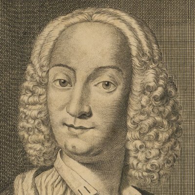 Portrait frontispice d'Antonio Vivaldi (Il Cimento dell'armonia e delle inventione, Amsterdam, 1725) - La Cave