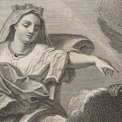 Métamorphose des vaisseaux d'Énée en Néréides (Galerie d'Énée) - Beauvais d'après A. Coypel