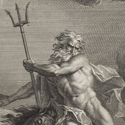 Neptune ordonne à Éole d'apaiser les flots (Galerie d'Énée) - Picart d'après A. Coypel