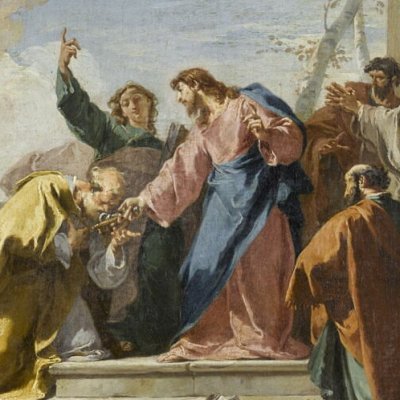 Le Christ donnant les clefs du Paradis à saint Pierre - Giambattista Pittoni
