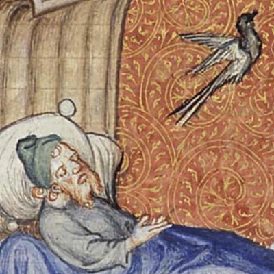 Un moineau aveugle Tobit de sa fiente (Bible historiale de Petrus Comestor, F247v) - Jean Bondol