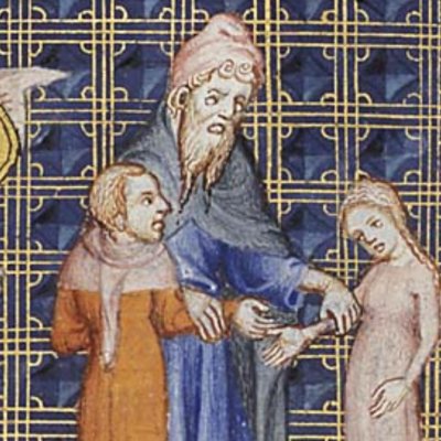 Le mariage de Tobie et de Sarra (Bible historiale de Petrus Comestor, F249v) - Jean Bondol