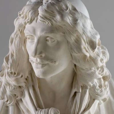 Buste de Molière (version en plâtre de Montpellier) - Houdon