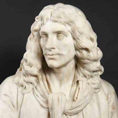 Buste de Molière (version en marbre de la Comédie-Française) - Houdon
