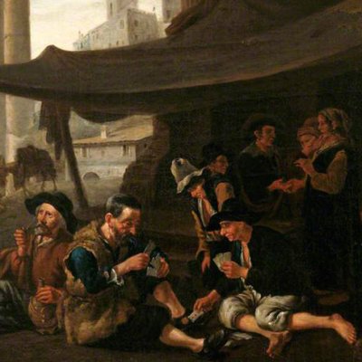 Joueurs de cartes au Forum à Rome - Pieter van Laer