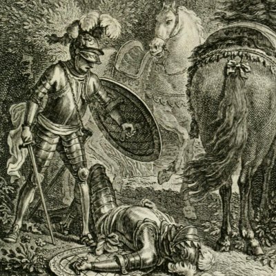 Roland tue Agrican (Lesage, Œuvres choisies, 1810, t8, Roland l'amoureux) - Marillier