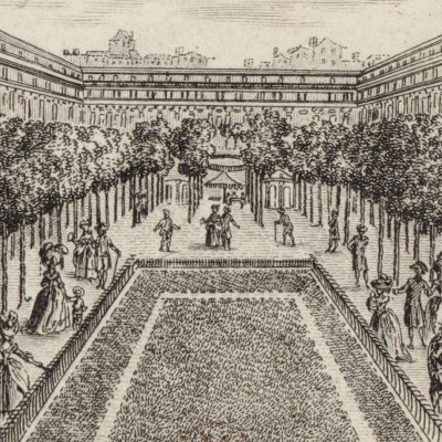 Vue générale du Jardin (Scènes du Palais-Royal…, n°62)