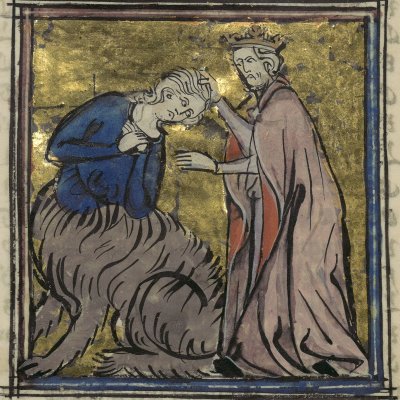 Callisto changée en ourse (Le romant des Fables Ovide le Grant, Ms-5069 réserve, F15r)