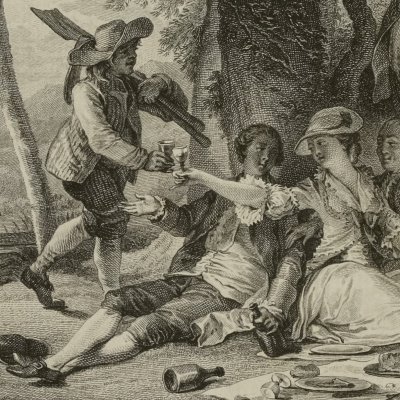 Les folâtres jeux font les premiers cuisiniers du monde (Coll. compl. Londres, t4, 1774, Émile) - Moreau