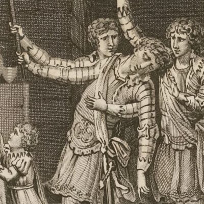 Olivier s'évanouit devant Diaulas (Chevaliers Cygne, t2, Fauche, 1797)