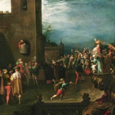 Virgile dans un panier - Frans Francken II