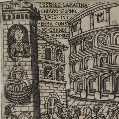 Virgile dans un panier - Baccio Baldini