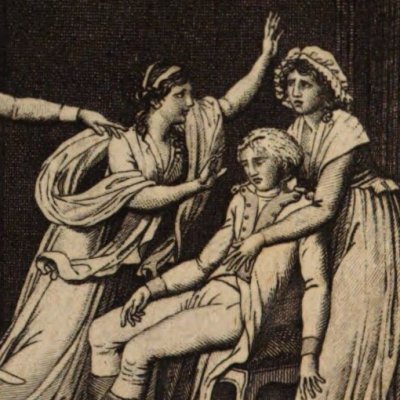 Théodore est blessé par les soldats du roi (La Forêt, t2, Maradan, 1798)