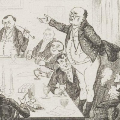 Mr Pickwick addresses the Club (M. Pickwick s'adresse au Club) - Seymour