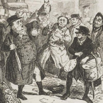 The Pugnacious Cabman (M. Pickwick, éd. 1837, Le cocher pugnace) - Seymour