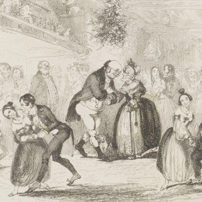 Christmas Eve at Mr Wardle's (M. Pickwick, 1837 ed.) - Phiz