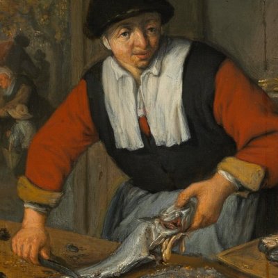 La marchande de poissons (version de Budapest) - Adriaen van Ostade